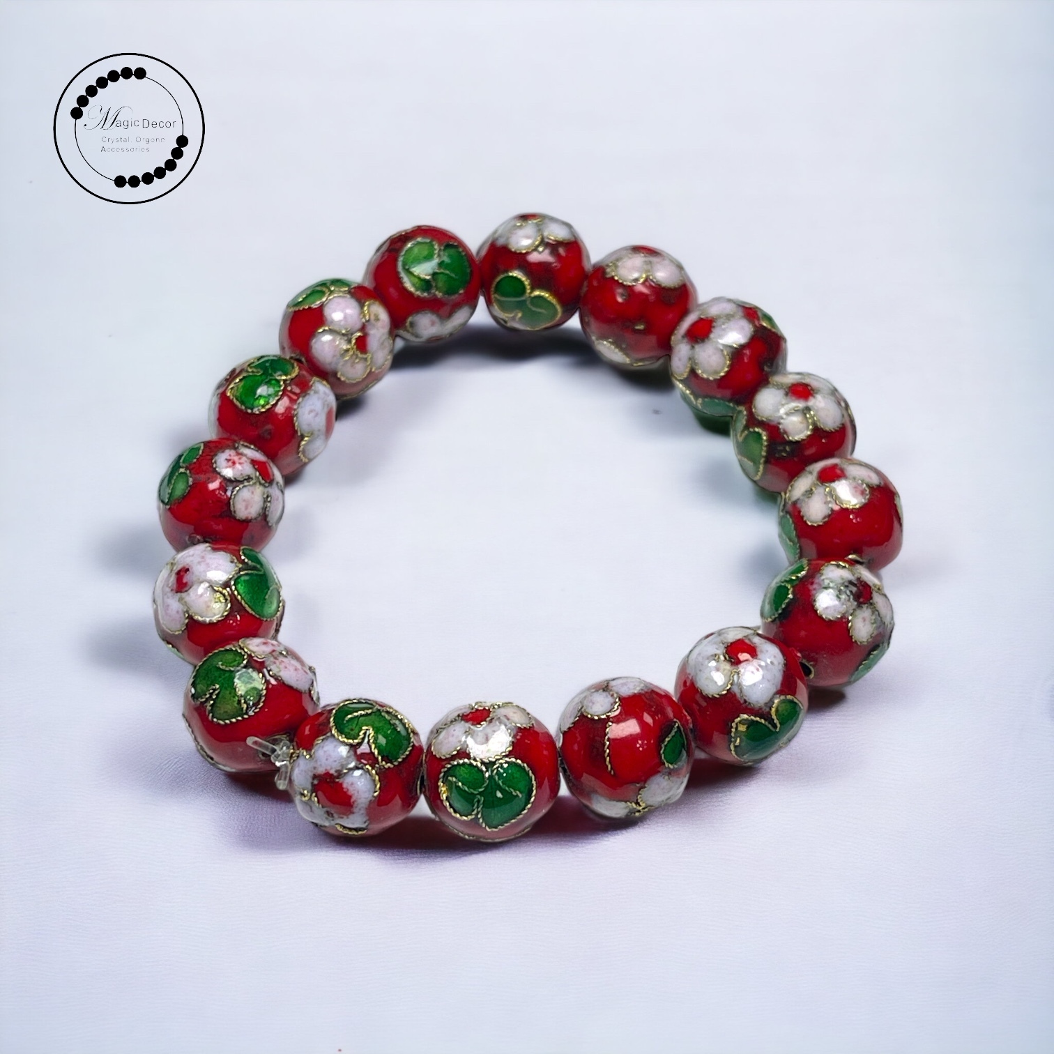 250822 - B76 11mm+紅色景泰藍手串