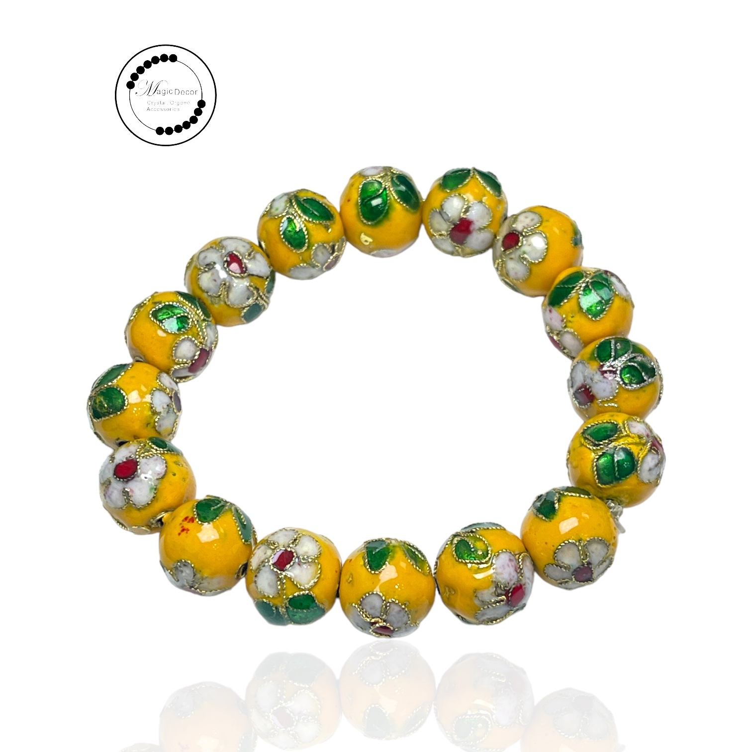 250822 - B81 11mm+黃色景泰藍手串