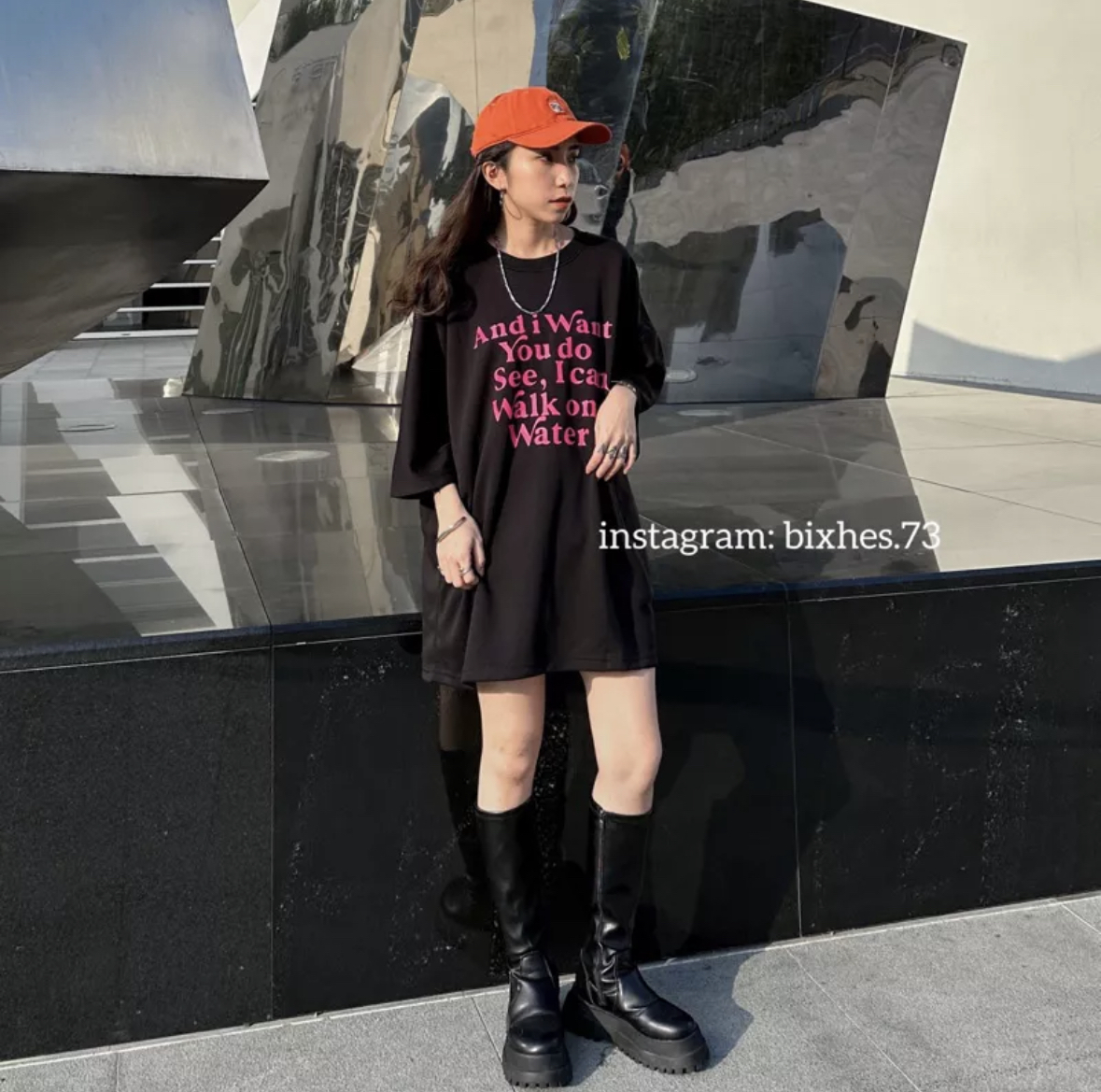 And I Want 大字寬鬆短T(A00016)