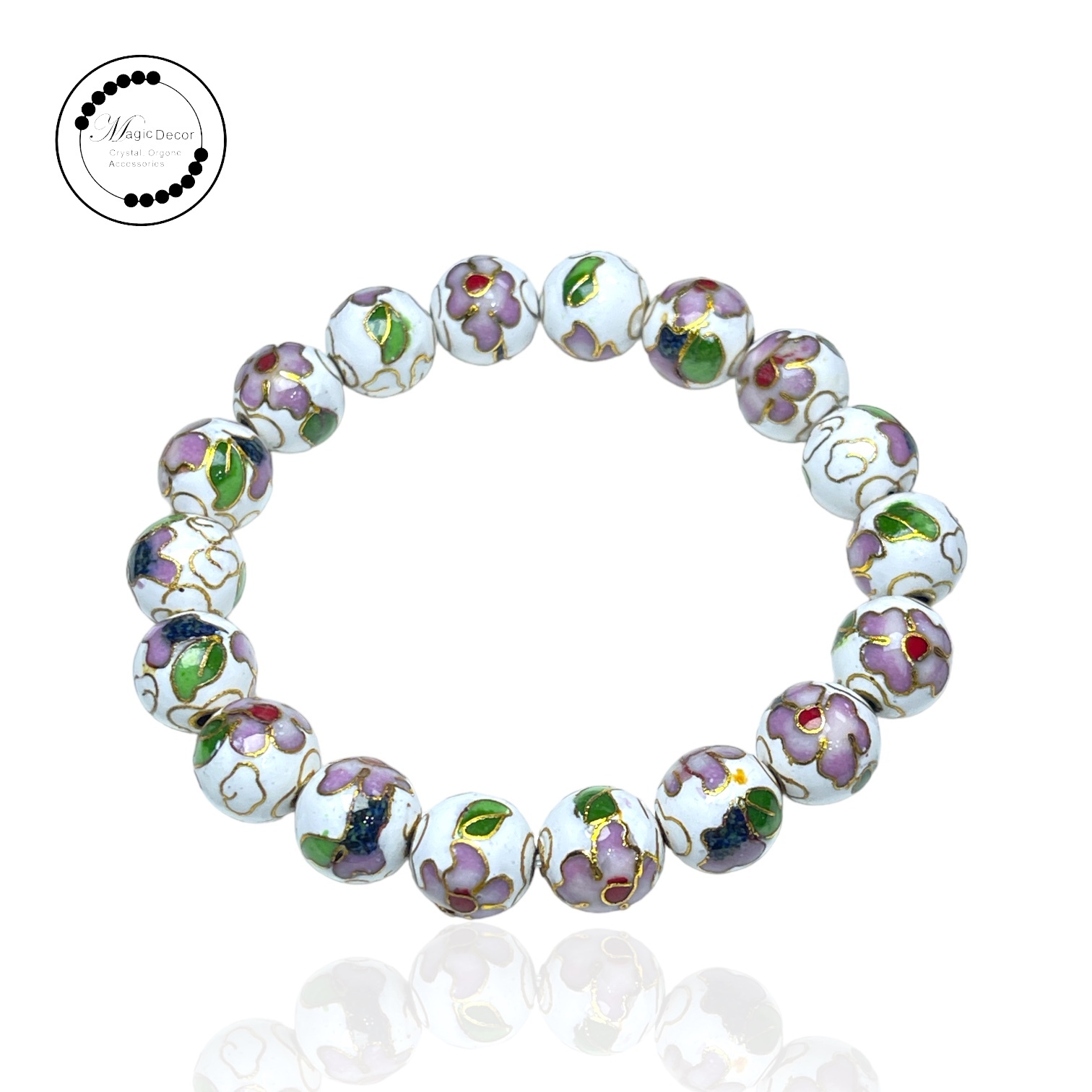 250822 - B77 11mm+白色景泰藍手串