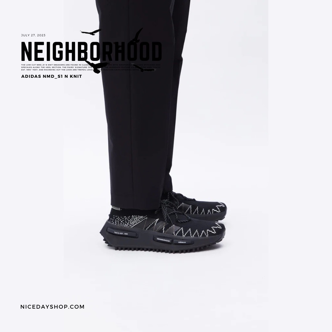 NICEDAY 代購Adidas NMD S1 Knit Neighborhood 聯名款黑白男款I