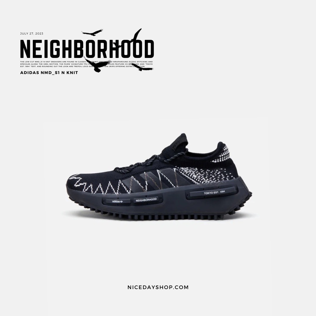 NICEDAY 代購 Adidas NMD S1 Knit Neighborhood 聯名款 黑 白 男款 ID4854