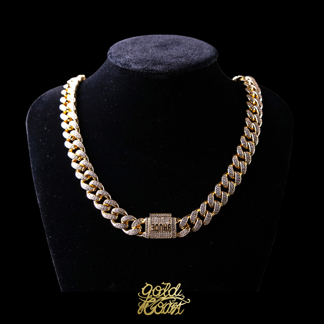 珠寶訂製莫桑石個人簽名古巴鍊