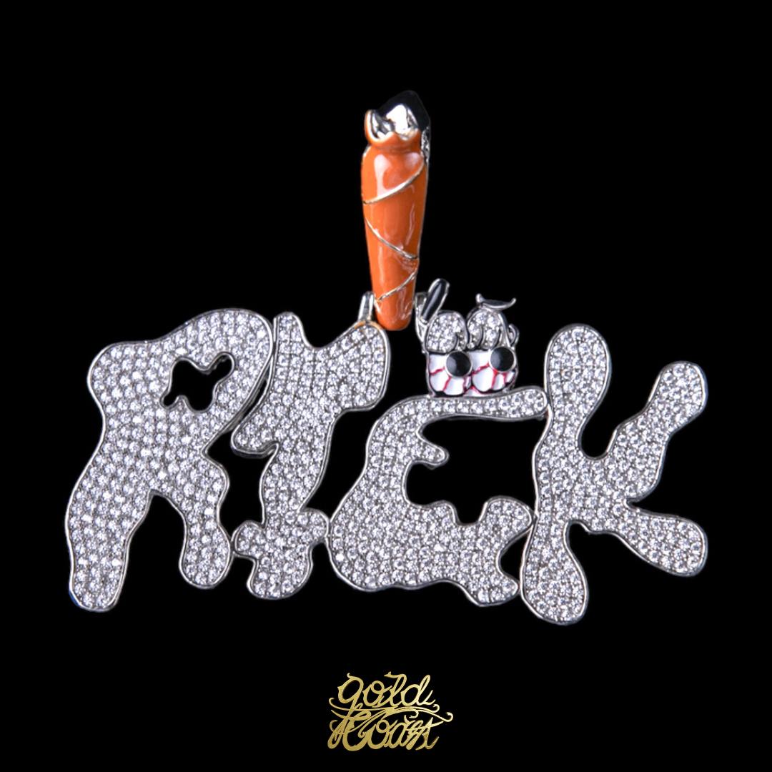 珠寶訂製石化珐瑯RICK字母墜飾