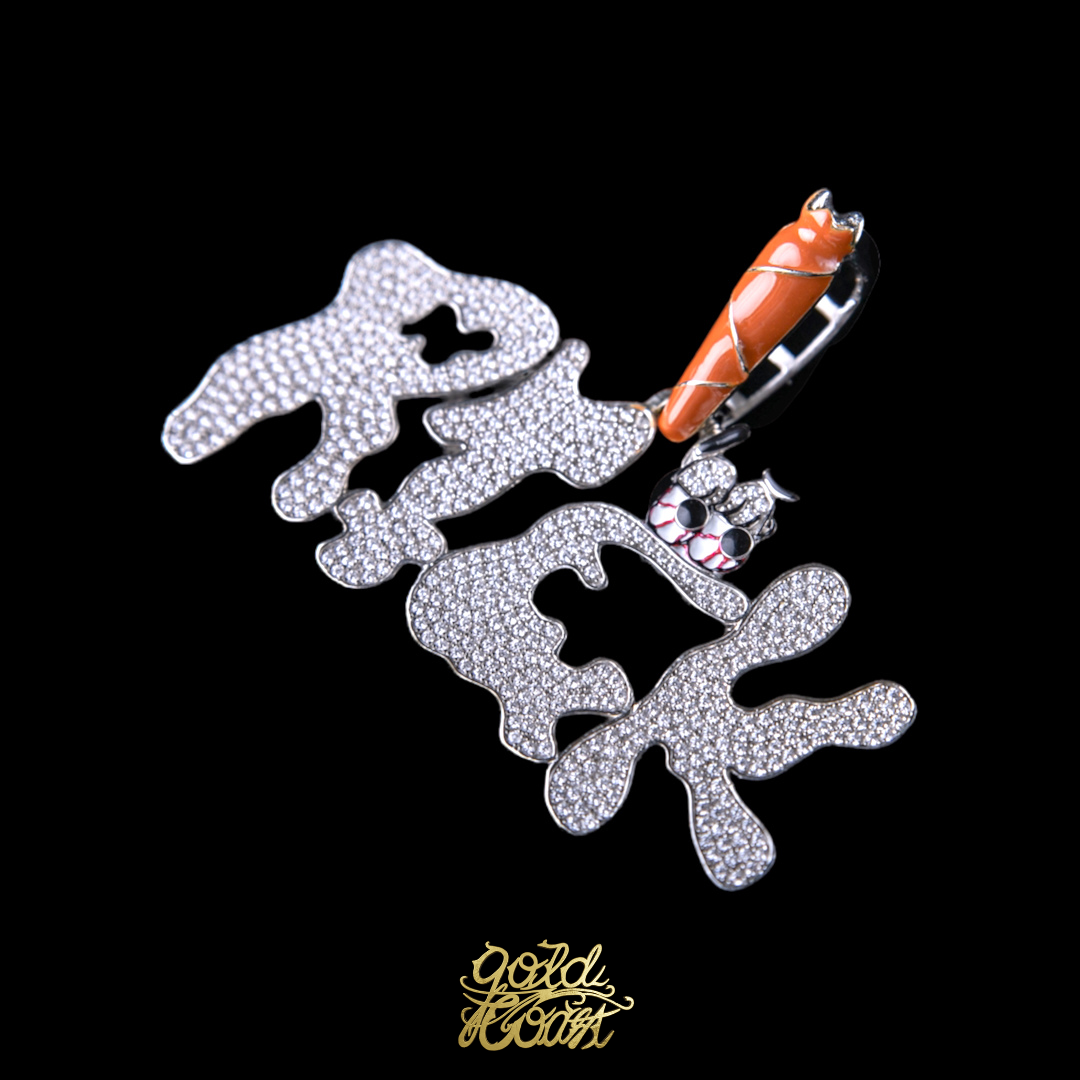 珠寶訂製石化珐瑯RICK字母墜飾