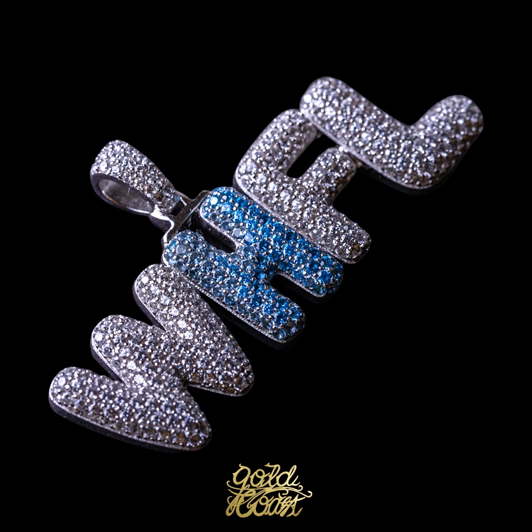 珠寶訂製泡泡字體WFHL墜飾