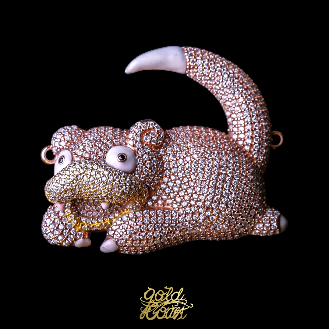 珠寶訂製翻玩滿鑲呆呆獸墜飾