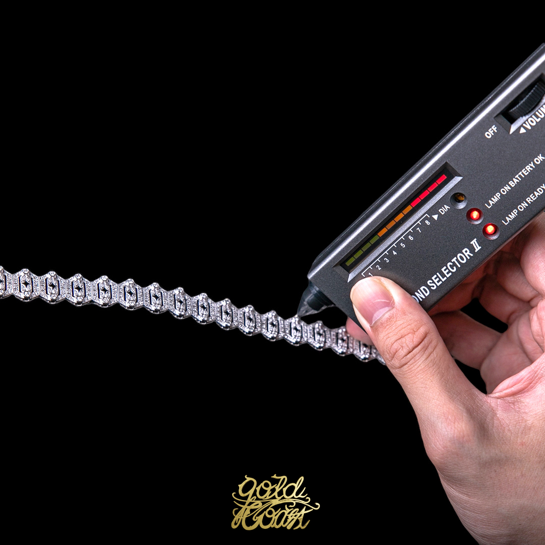 珠寶訂製六角形星星鑽石手鍊 - 18K白金