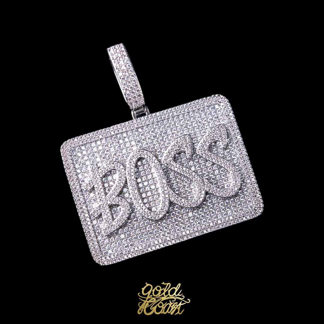 珠寶訂製畫筆字體方牌墜飾