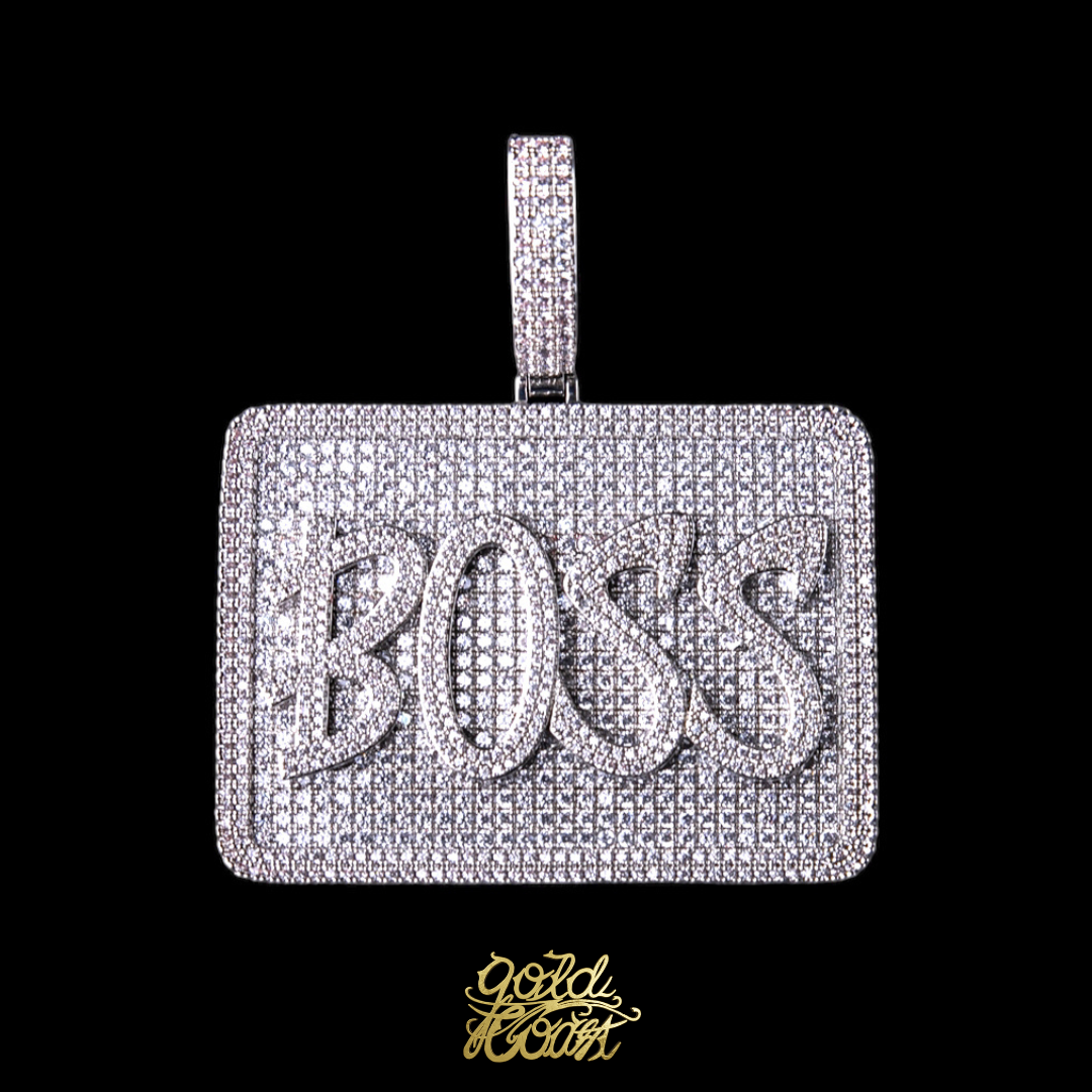 珠寶訂製畫筆字體方牌墜飾