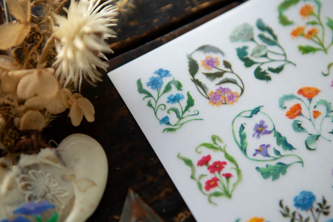 花草帳 轉印貼紙｜OURS森林好朋友