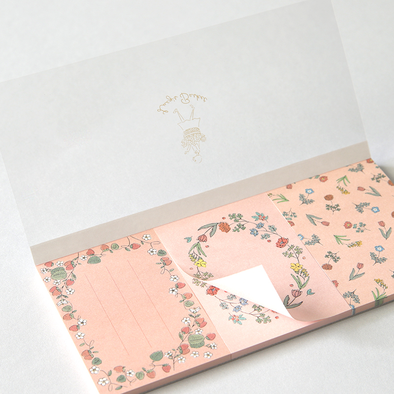 Lucy’s Basket 花朵系列 150枚便條本 MEMO｜日本RYU-RYU