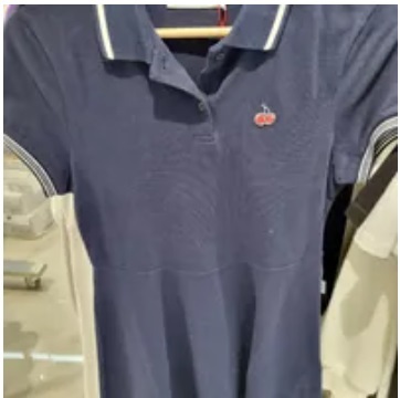 [S] MODERNWORKS KIRSH SMALL CHERRY FLARED PIQUE DRESS,NAVY, KKRMCOP510MNAA2 [FINAL SALE] (SMW97)