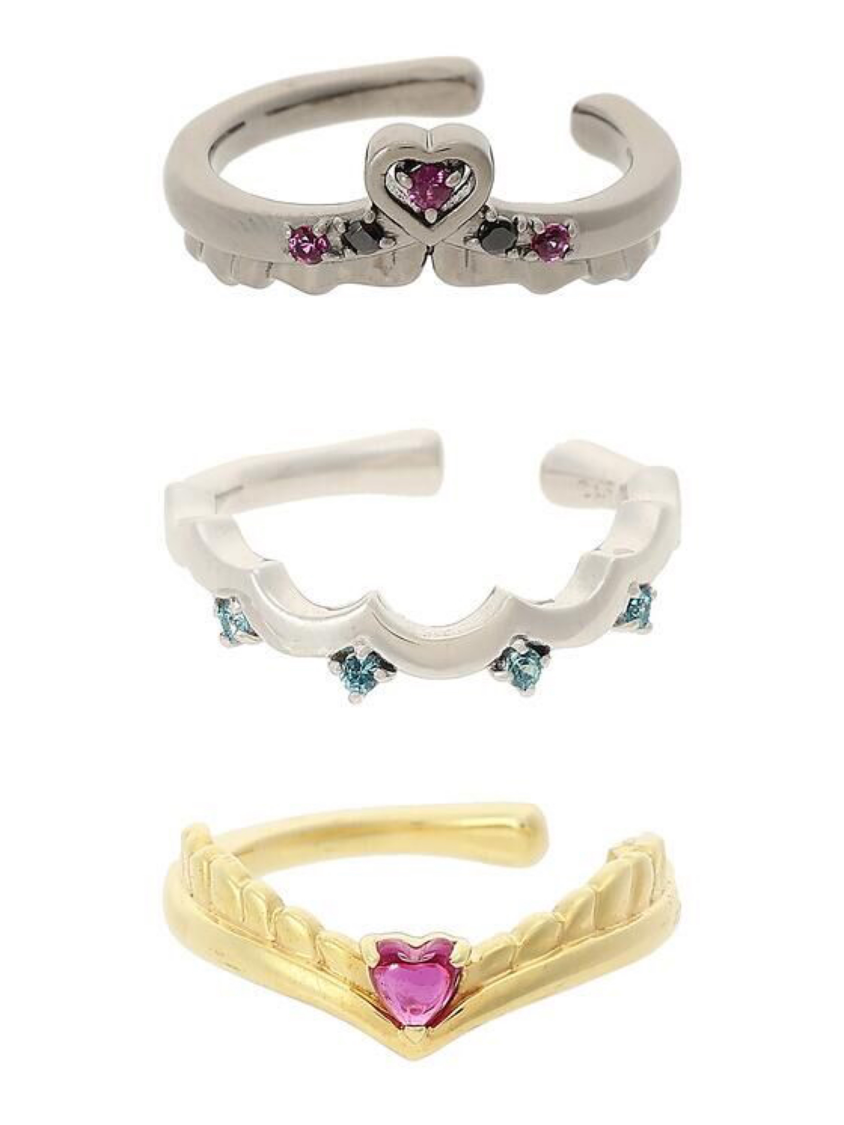 Pbandai 預訂2023/8月 ふたりはプリキュアMax Heart Samantha Tiara コラボ ピンキーリング/イヤカフ戒指