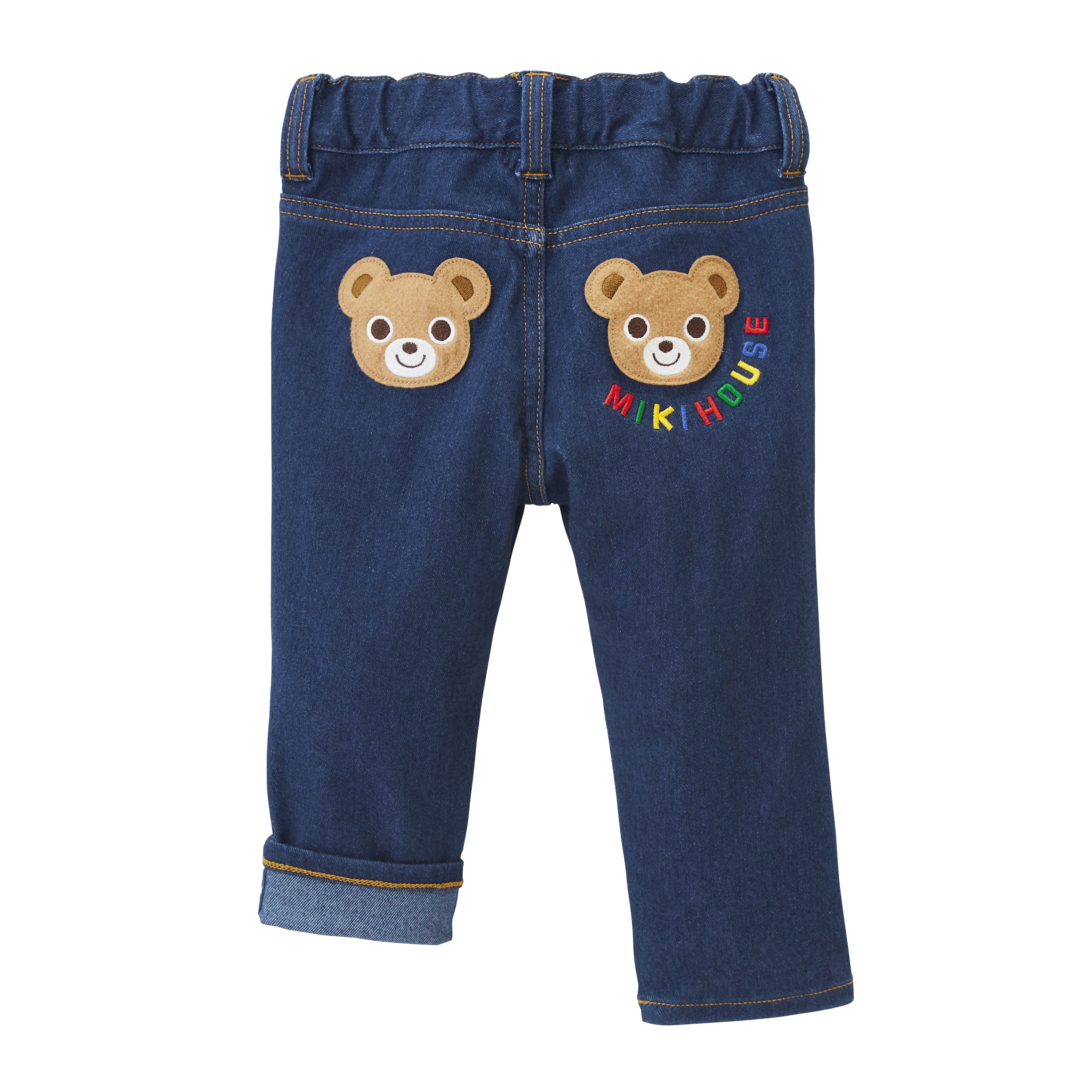 小熊補丁牛仔長褲