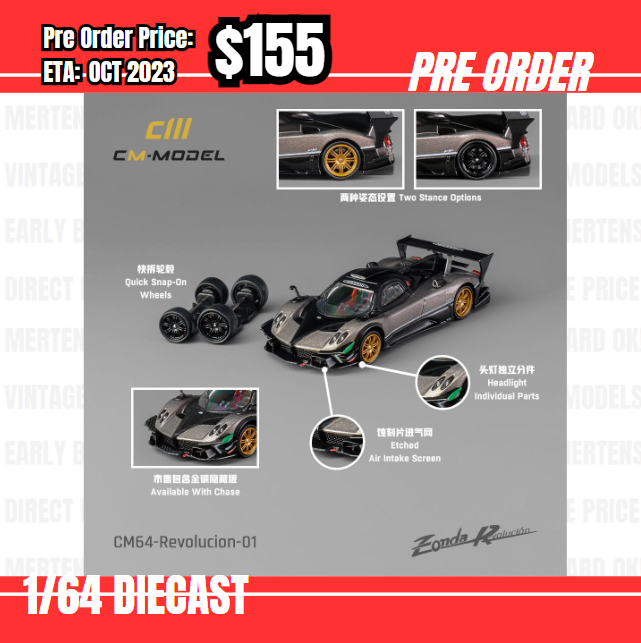 PO-$155 * CM Model * 1:64 Pagani Zonda R Revolution Track Version Copper Grey [27/07]