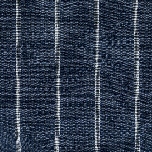 中川政七-會津木綿束口斜背包/水面縞