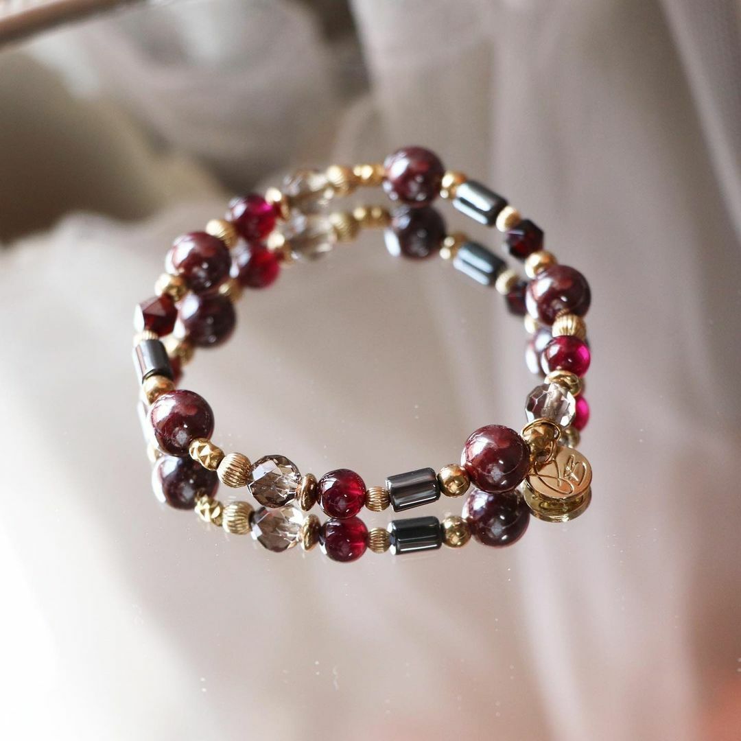 無敵避邪 護身熱款 梵卡祈安之舞：硃砂．紫牙烏．石榴石．茶晶