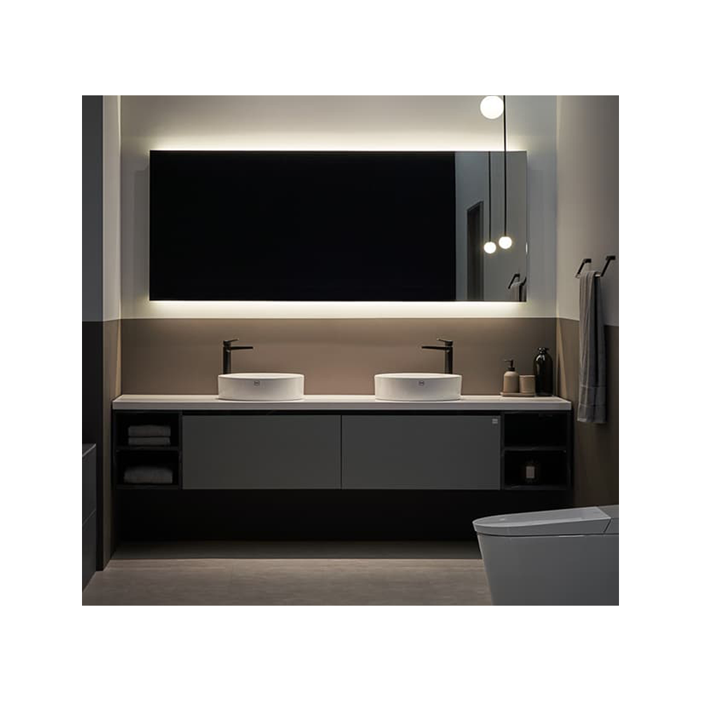 OVO京典衛浴 浴櫃推薦型號 L6413+WTO13-230+HB230-1 / F8280L 檯面式臉盆搭配範例 *