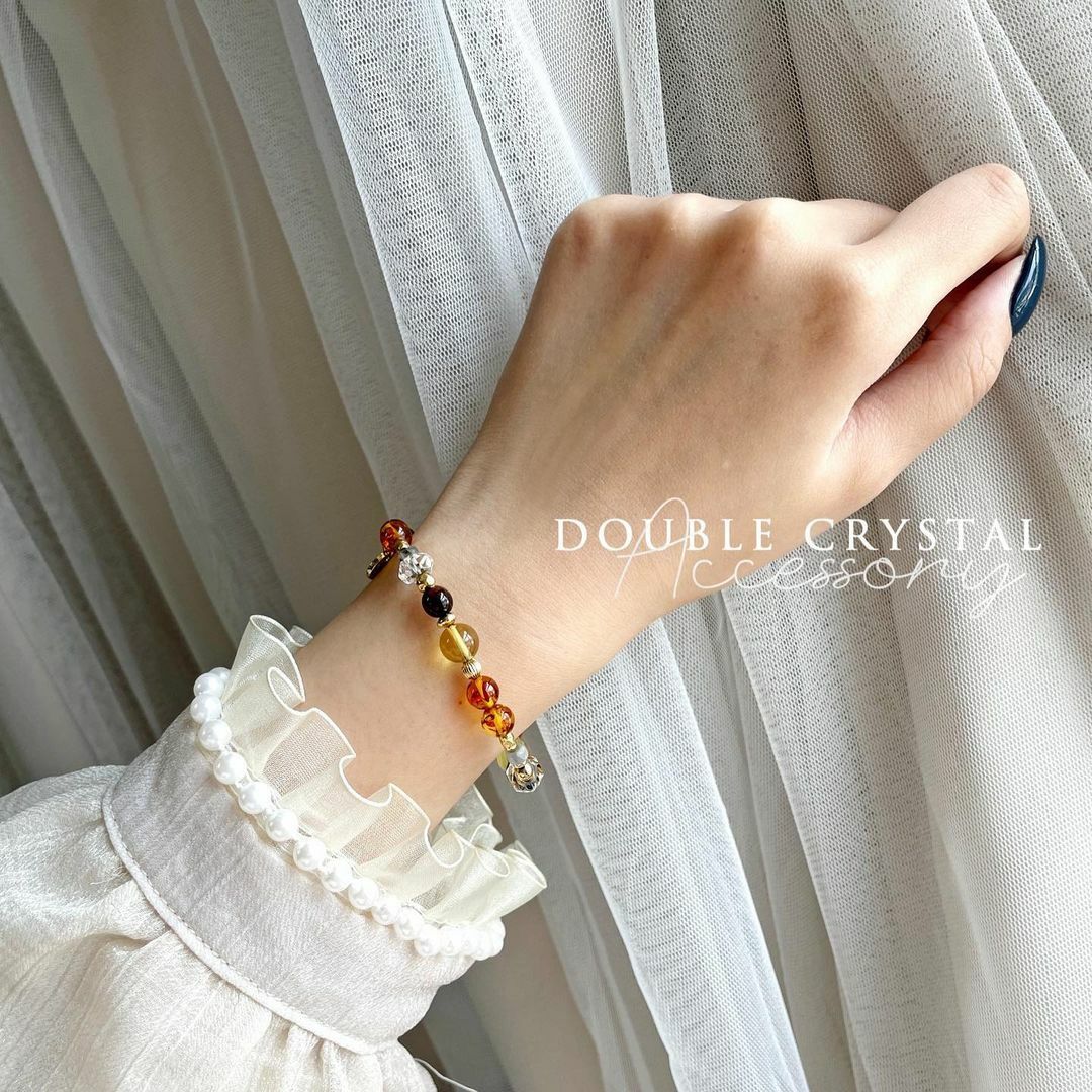 ☽◌*花珀幽谷／花珀．淨水藍珀．紅虎眼