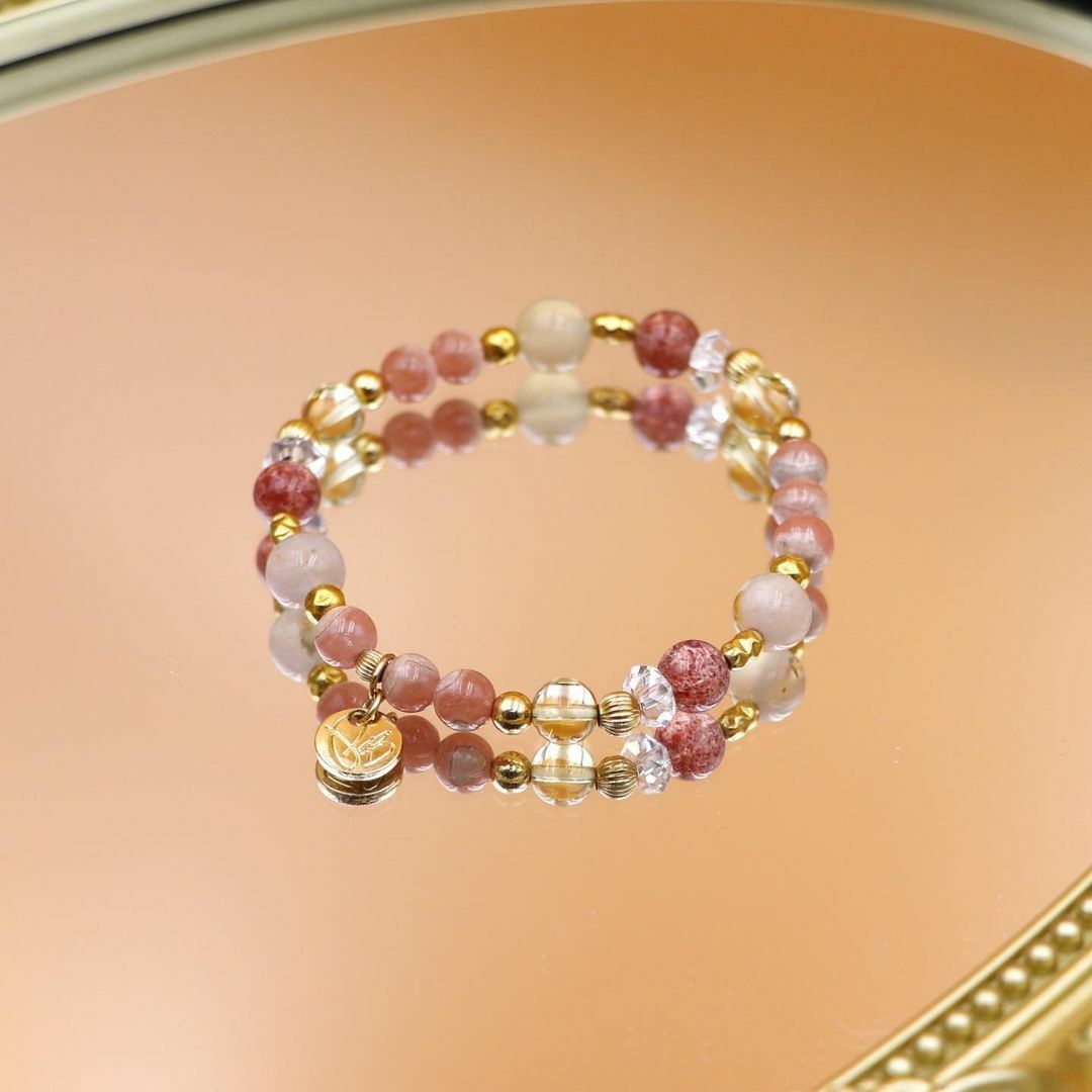 ☽◌*待續的情書／紅紋石．櫻花瑪瑙．草莓晶．黃水晶