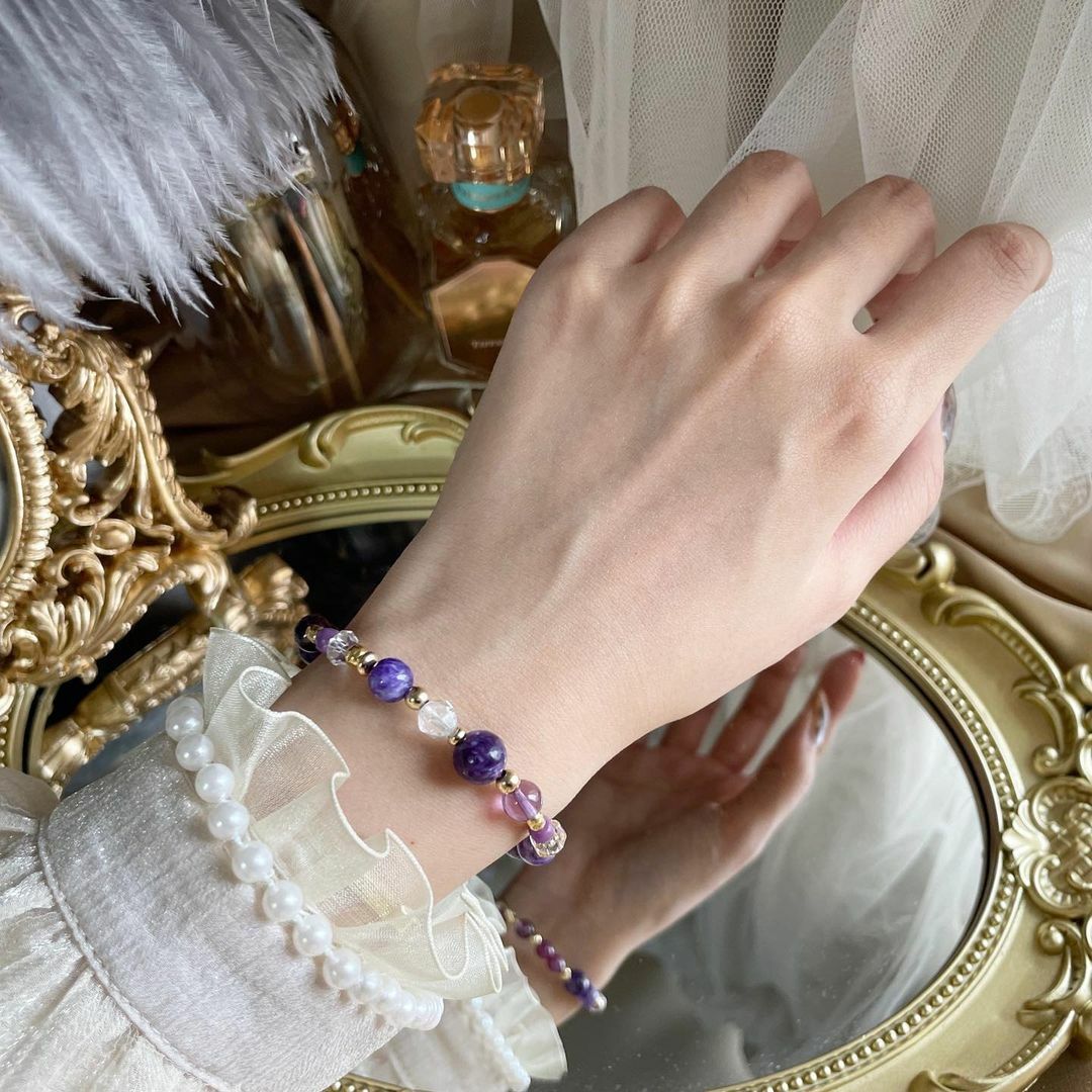 ☽◌*上輩子的誓約／紫龍晶．紅寶石．紫雲母方糖．紫水晶