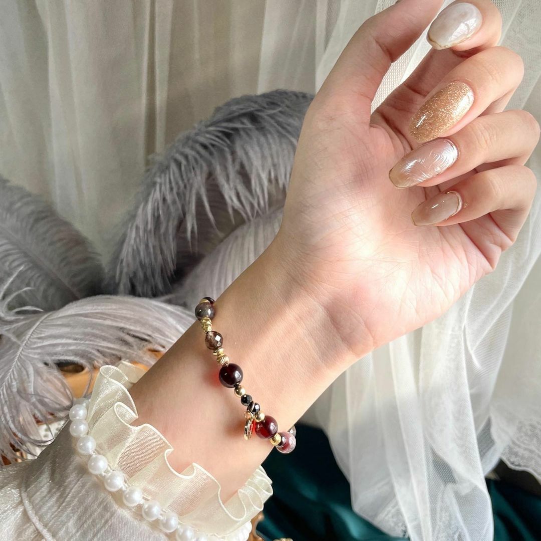 ☽◌*拉夏爾的靈魂／血珀．極光23．黑尖晶．茶晶．石榴石