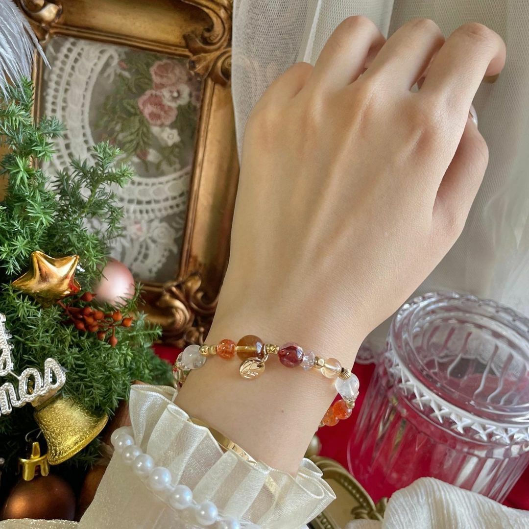 ☽◌*荒野玫瑰／高品金太陽．藍針．紅膠花．拉長