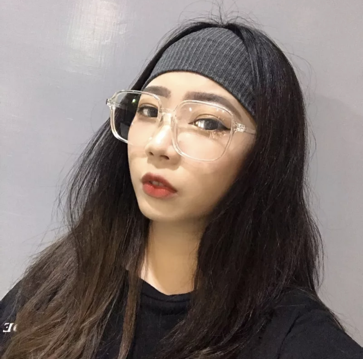 膠框三色方型眼鏡(J00011)