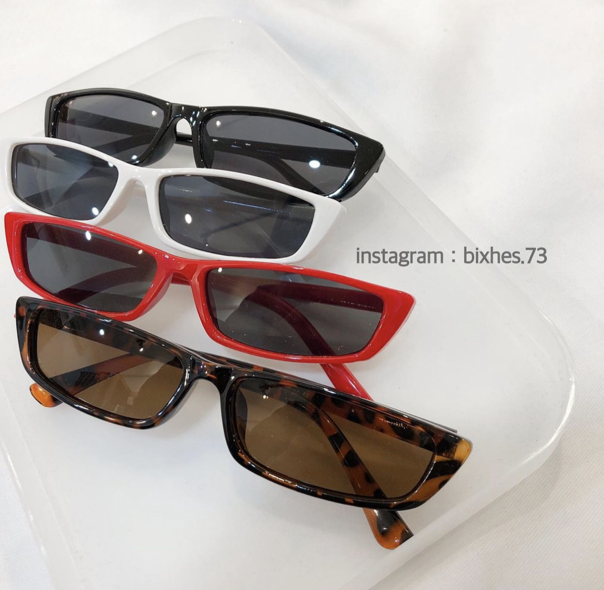 歐美長型膠框墨鏡(J00013)