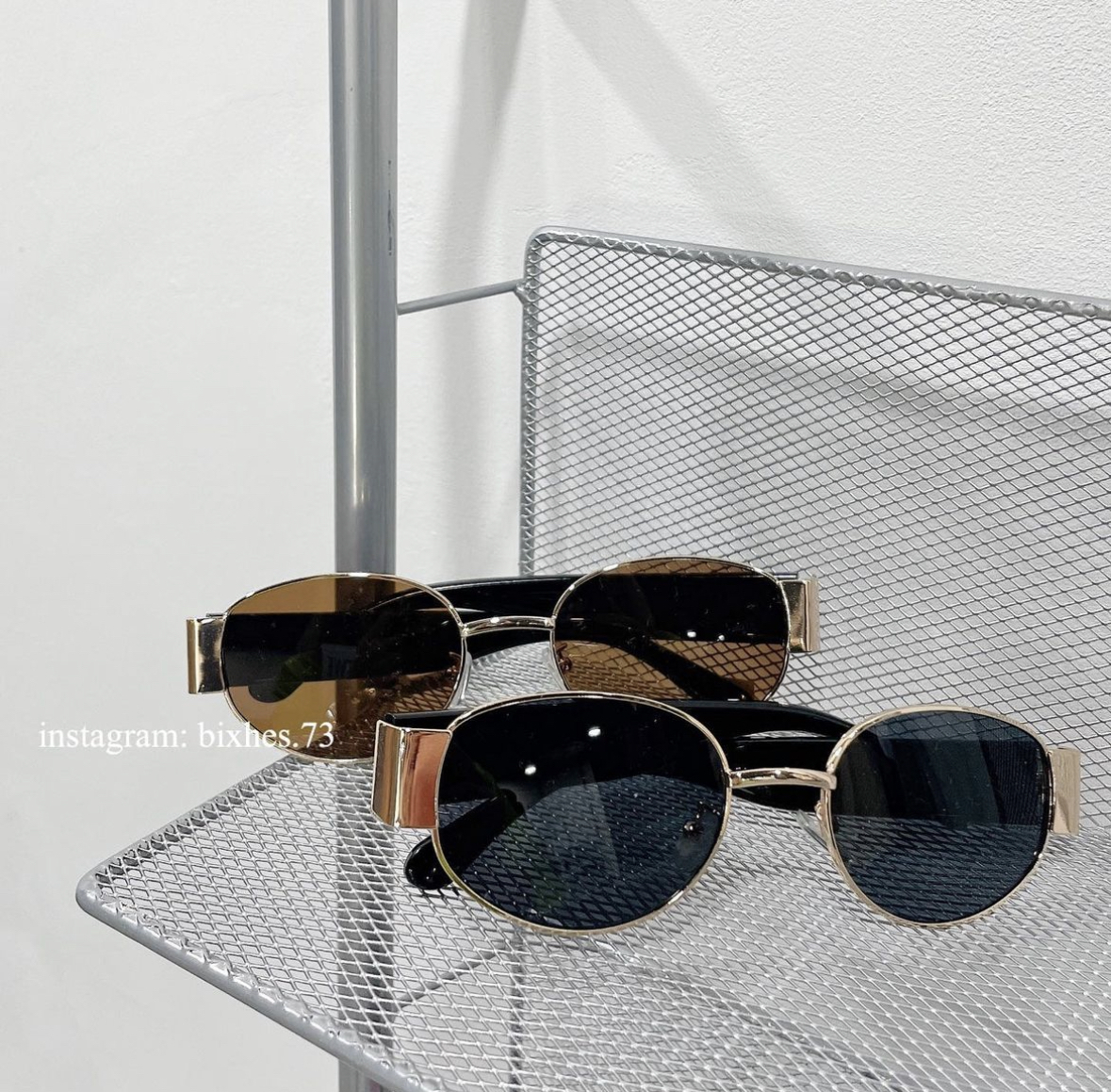 歐美復古橢圓墨鏡(J00014)