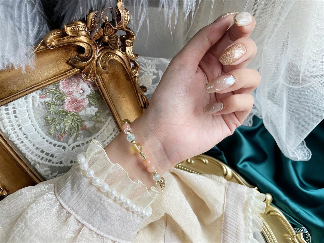 ☽◌*碎冰秘境／黃螢石．橙月光．綠螢石小方糖