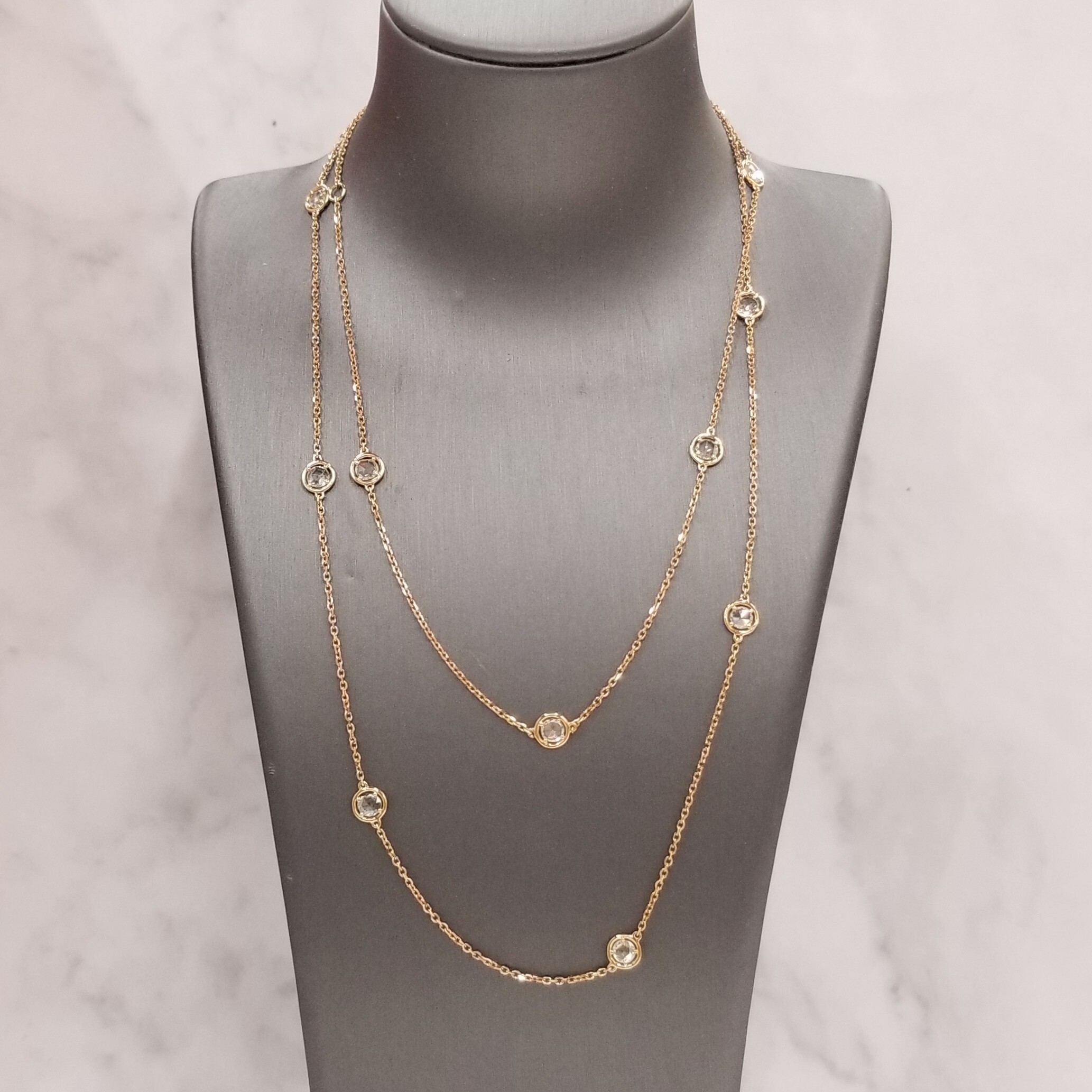 18K Rose Gold 1.67ct Diamond Necklace