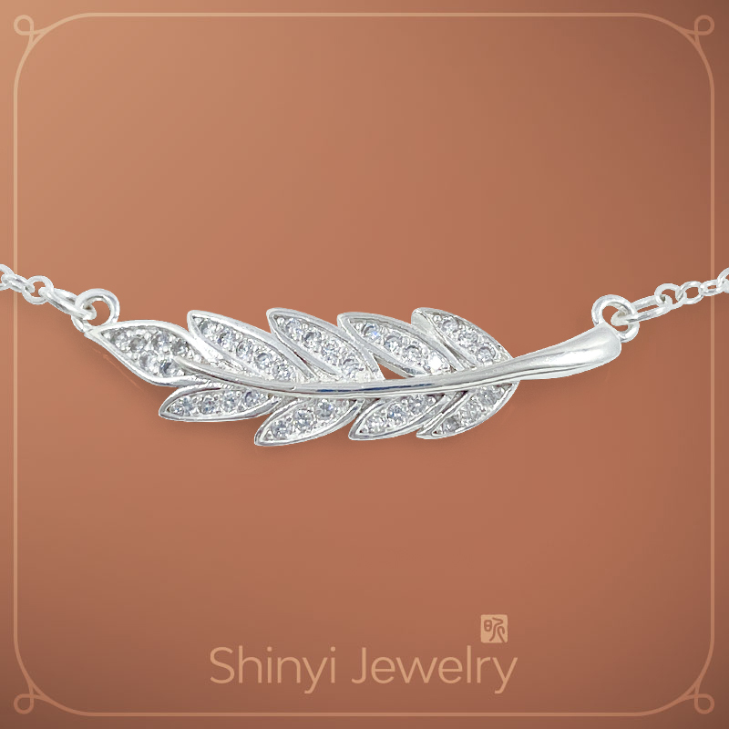 愛的羽毛足銀套鍊