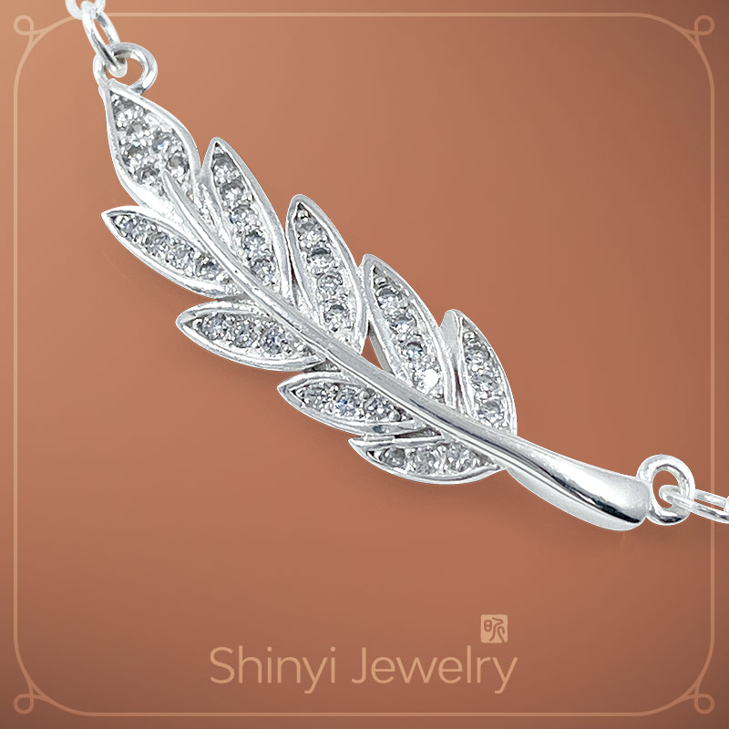 愛的羽毛足銀套鍊