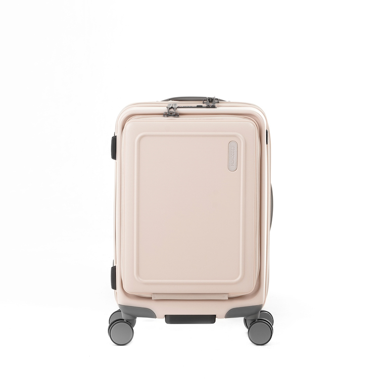 URBANITE | 34L 21" 4 wheels TSA Lock Top Flip Cabin Suitcase - Nude