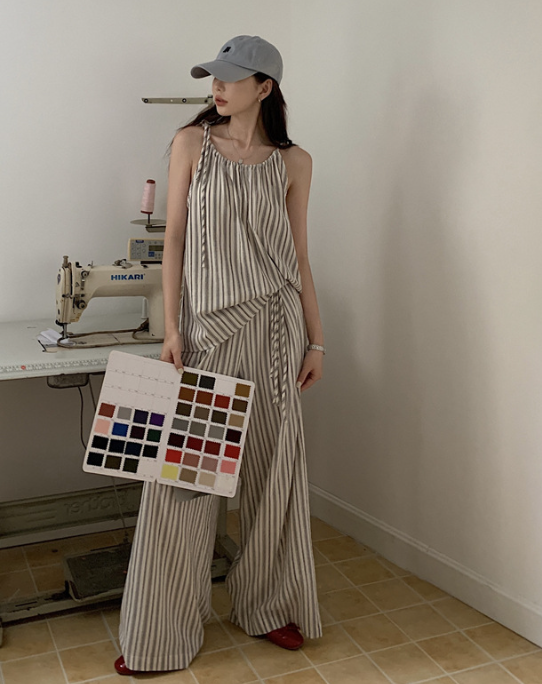 LYS-氣質文青條紋小姊姊套裝