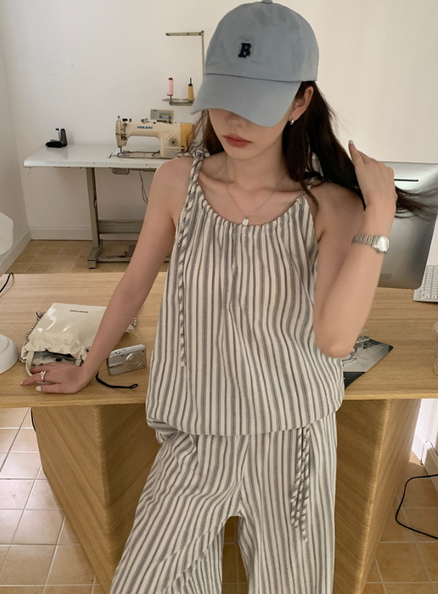 LYS-氣質文青條紋小姊姊套裝