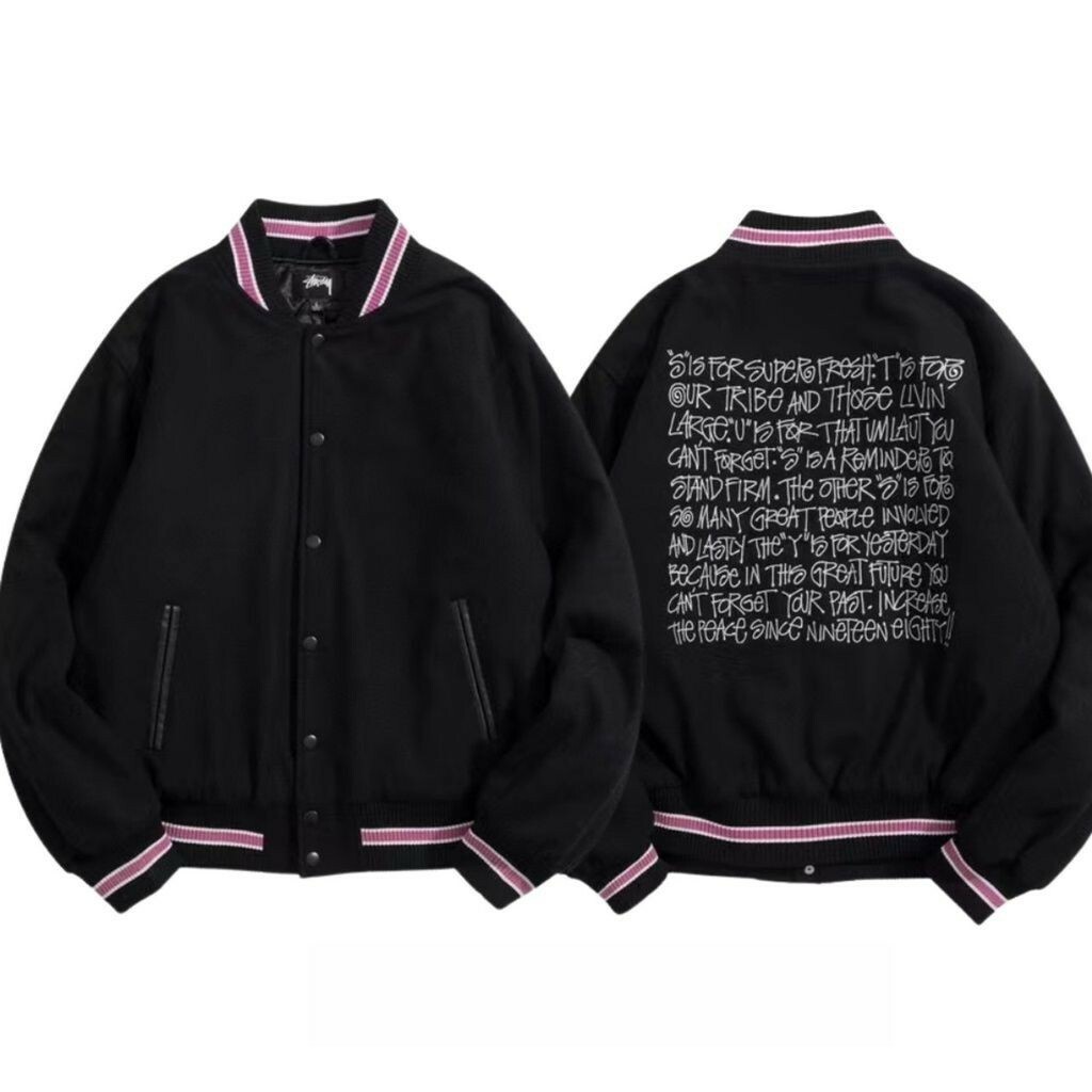 Stussy棒球加絨開衫外套⚾️棒球外套