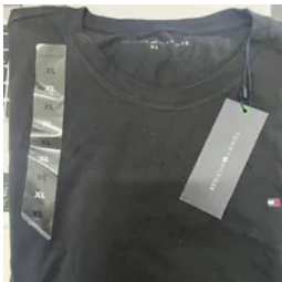 [S] TOMMY HILFIGER MALL LOGO S/S T-SHIRT,BLACK, XW02562-001 (STH346)