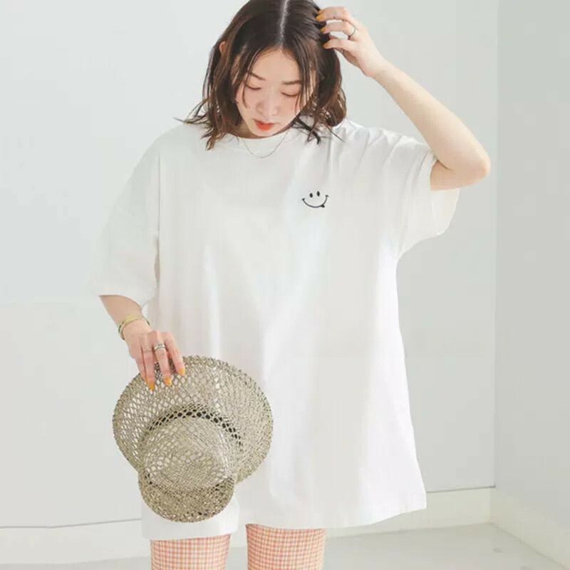 韓國🇰🇷刺繡 笑臉 男女款 短袖 T恤