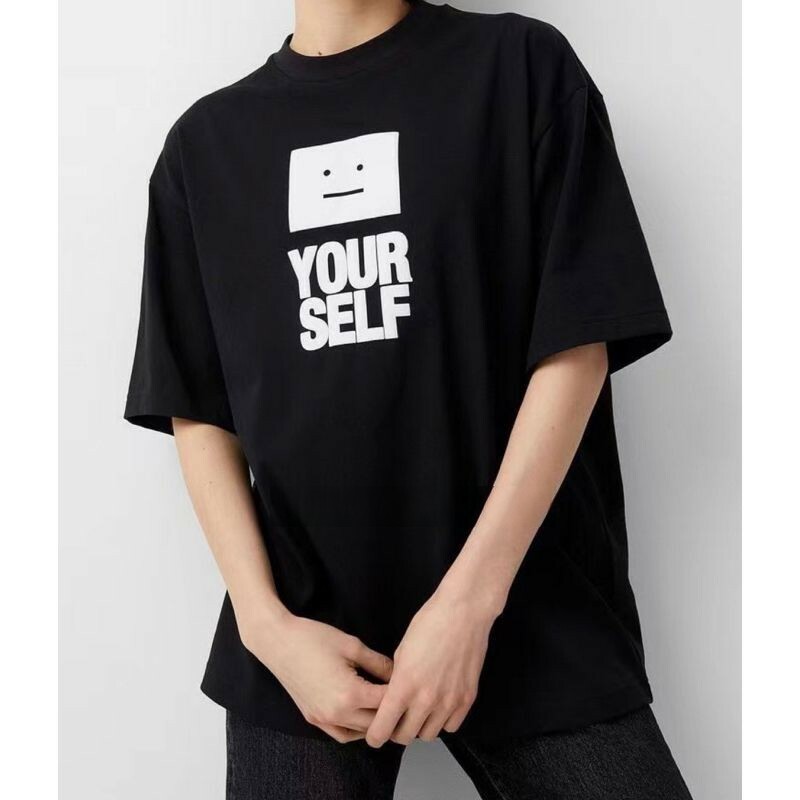 Acne Studios 春夏新款YOUR SELF 發泡笑臉 字母表情 短袖 短T