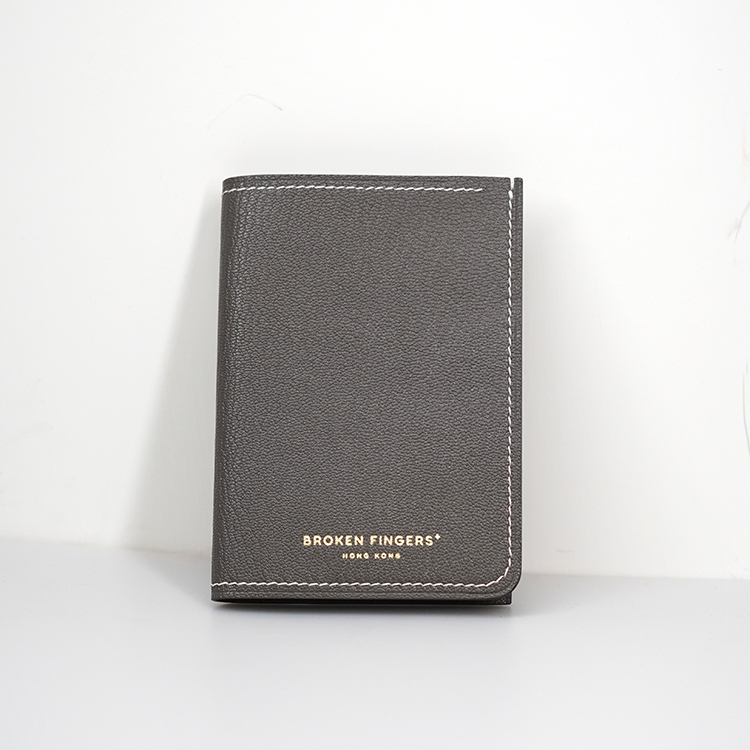 Passport Holder【 Smoky Dark Grey 】Italian Goatskin Small Accessories