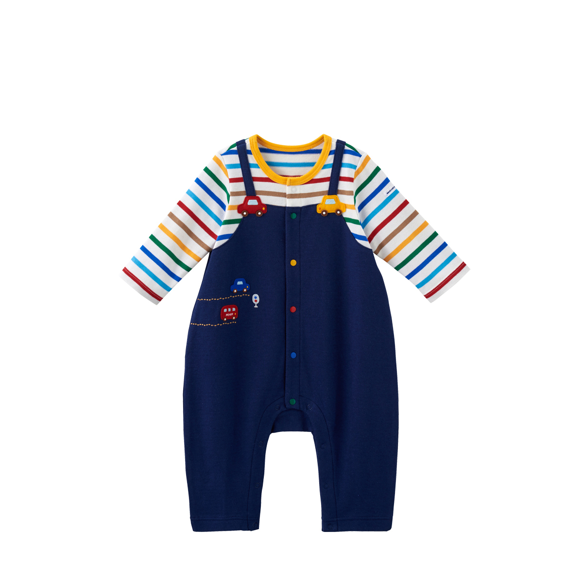 車車彩色條紋連體服