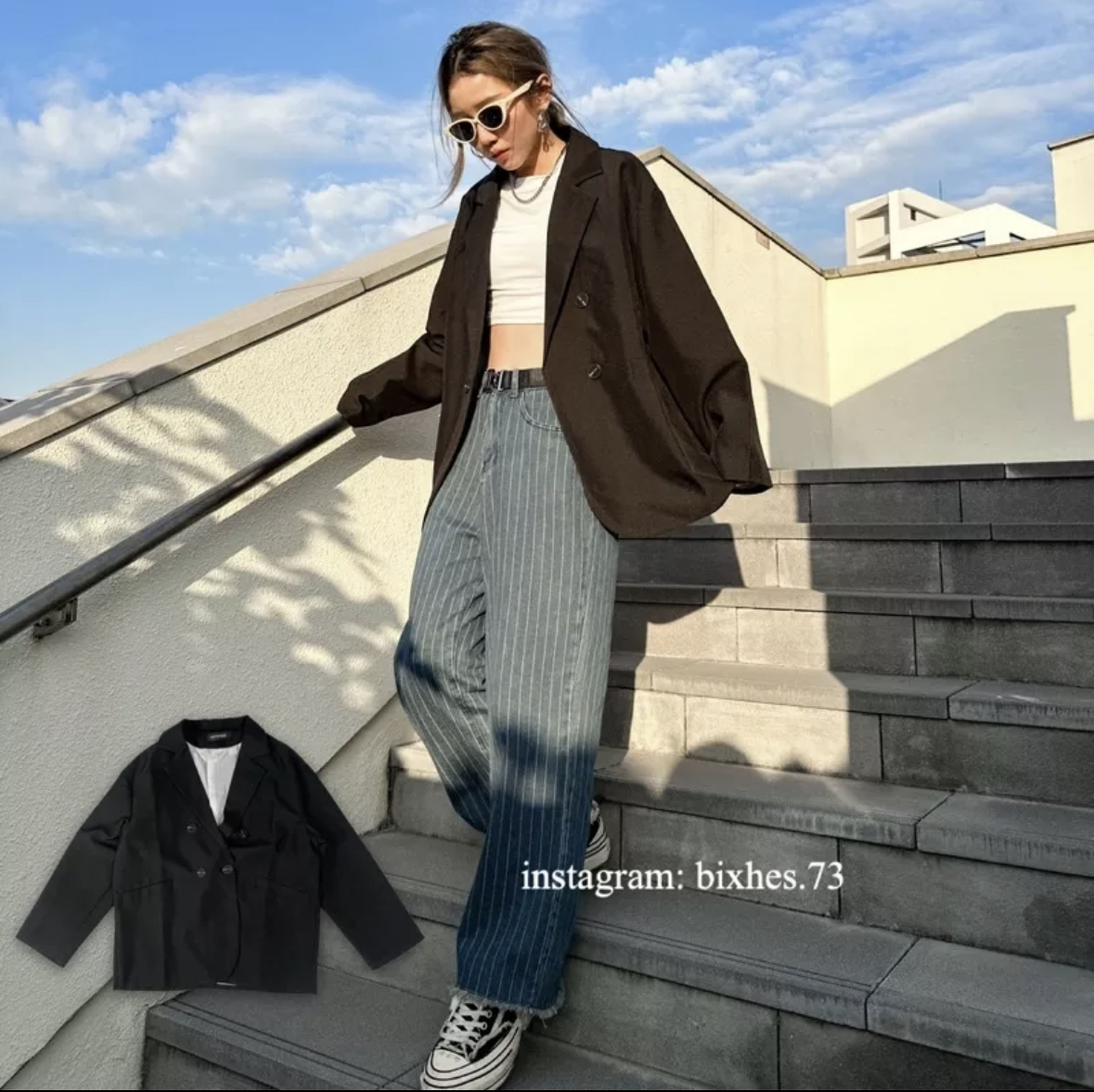 質感雙排扣西裝外套(F00013)