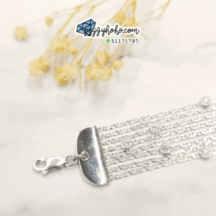 全新18K白金50份鑽石手鍊