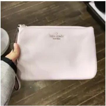 [S] KATE SPADE WLR00614 CHELSEA THE LITTLE BETTER NYLON ZIP MEDIUM WRISTLET PHONE POUCH,LILAC MOON, 196021187308 (SKS692)
