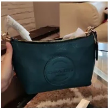 [S] COACH C2829 LTH DMPSY SHB,IM/TEAL INK (FINAL SALE), 195031187872 (SCO429)