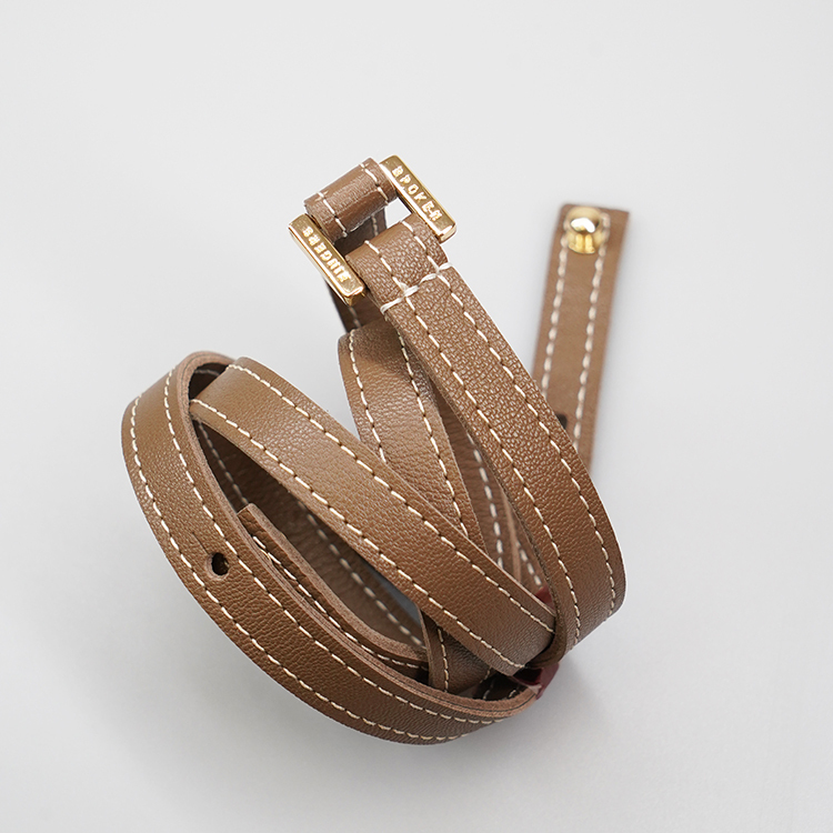 Full Stitched Strap【 Earthy Taupe 】Italian Goatskin