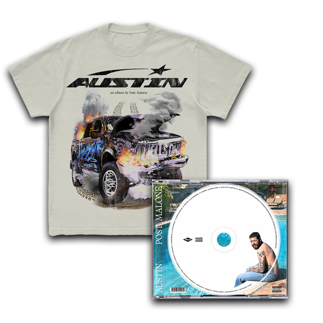 Post Malone - Austin (2023) 原裝CD專輯／限量雙彩膠唱片 / 錄音卡帶